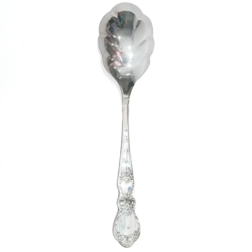 1847 Rogers Bros IS Heritage Silver Plate Scallop Slotted Serving Spoon